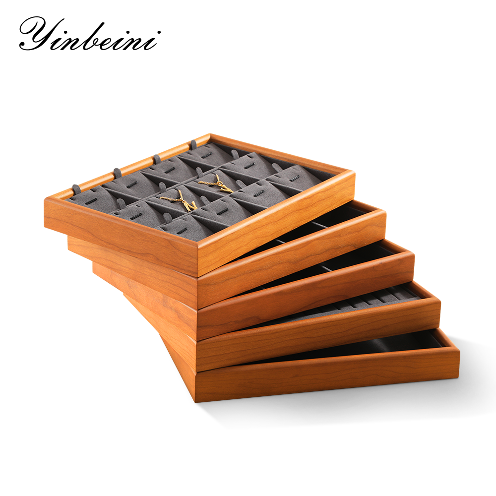 Yinbeini Jewelry Solid Wood Tray Soft Background Highlight Detail Texture Help Jewelry Merchant Product Display Sale P068