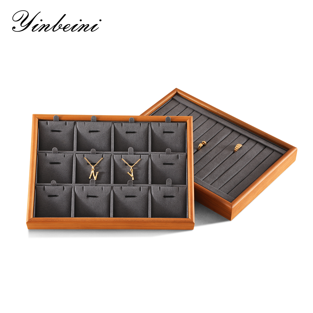 Yinbeini Jewelry Solid Wood Tray Soft Background Highlight Detail Texture Help Jewelry Merchant Product Display Sale P068