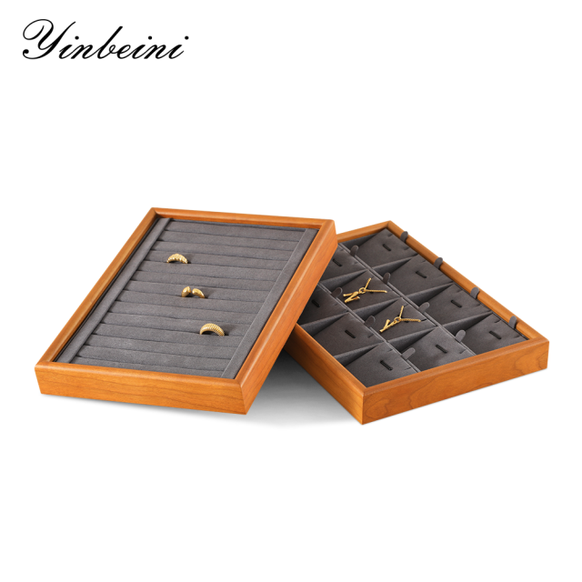 Yinbeini Jewelry Solid Wood Tray Soft Background Highlight Detail Texture Help Jewelry Merchant Product Display Sale P068