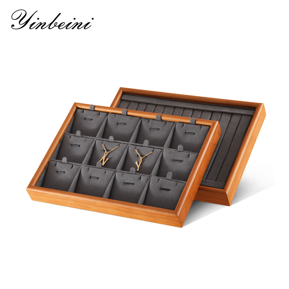 Yinbeini Jewelry Solid Wood Tray Soft Background Highlight Detail Texture Help Jewelry Merchant Product Display Sale P068