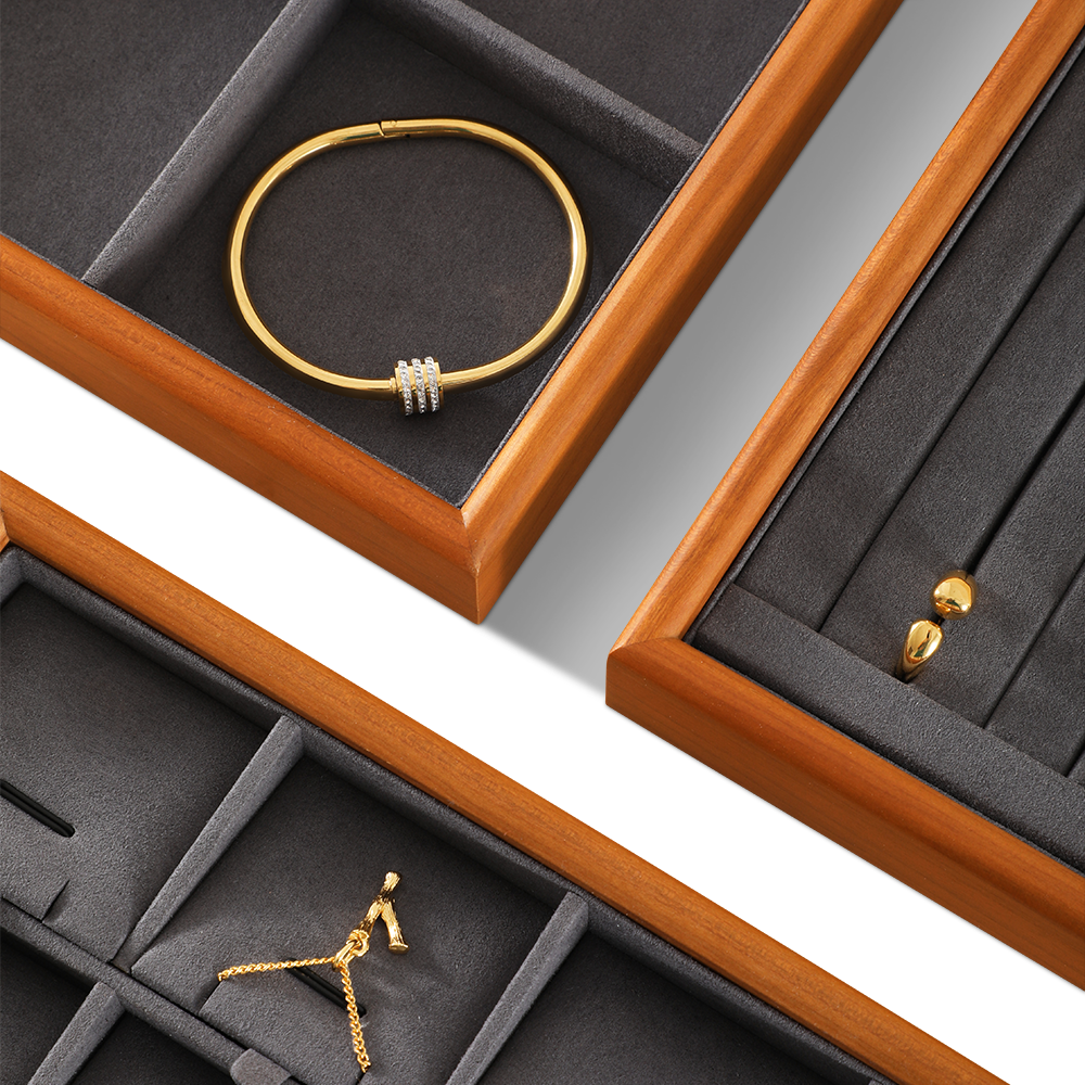 Yinbeini Jewelry Solid Wood Tray Soft Background Highlight Detail Texture Help Jewelry Merchant Product Display Sale P068