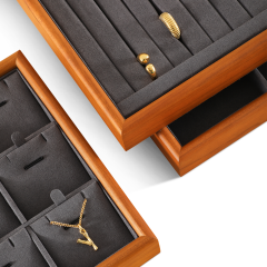 Yinbeini Jewelry Solid Wood Tray Soft Background Highlight Detail Texture Help Jewelry Merchant Product Display Sale P068