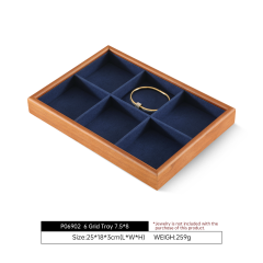 Yinbeini Space Saving Stackable Solid Wood Jewelry Tray Save Counter And Desktop Space Suitable For Small Stores P069
