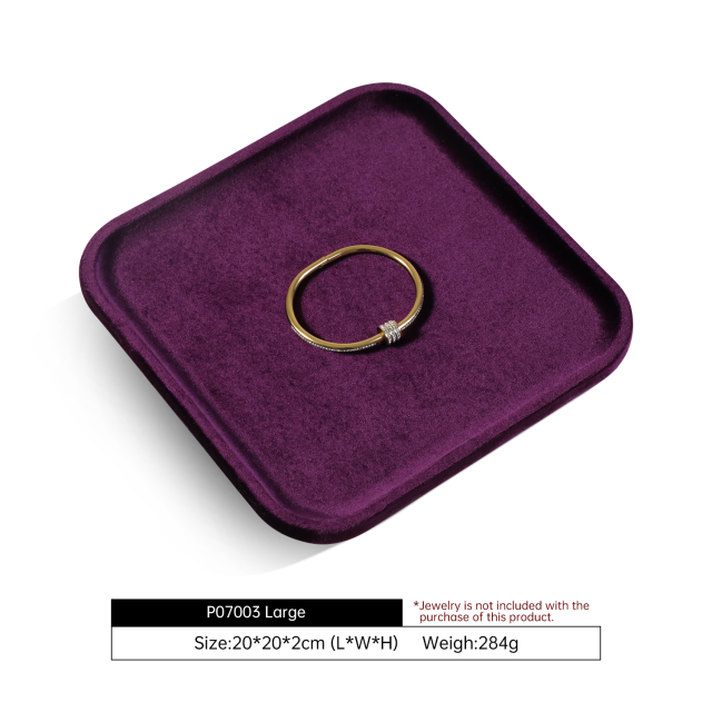 Yinbeini Thickened Velvet Jewelry Tray Wear Resistant Fade Resistant Long Term Use Protect High Value Jewelry Meet High frequency Display P075