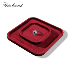 Yinbeini Multifunctional Velvet Display Tray Stable Base Design for Ring Bracelet Practical for Retail Display Family Storage P071