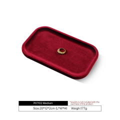 Yinbeini Multifunctional Velvet Display Tray Stable Base Design for Ring Bracelet Practical for Retail Display Family Storage P071