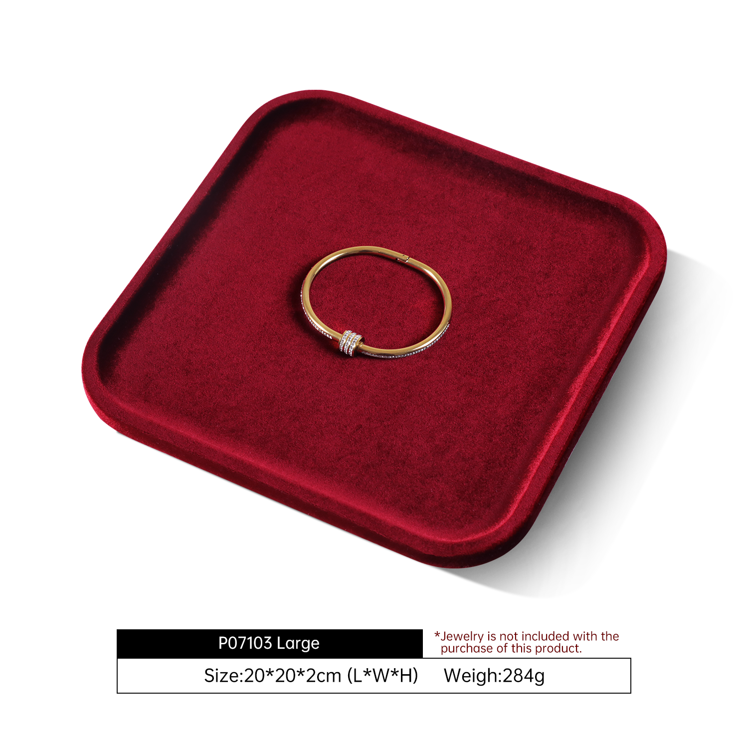 Yinbeini Thickened Velvet Jewelry Tray Wear Resistant Fade Resistant Long Term Use Protect High Value Jewelry Meet High frequency Display P075