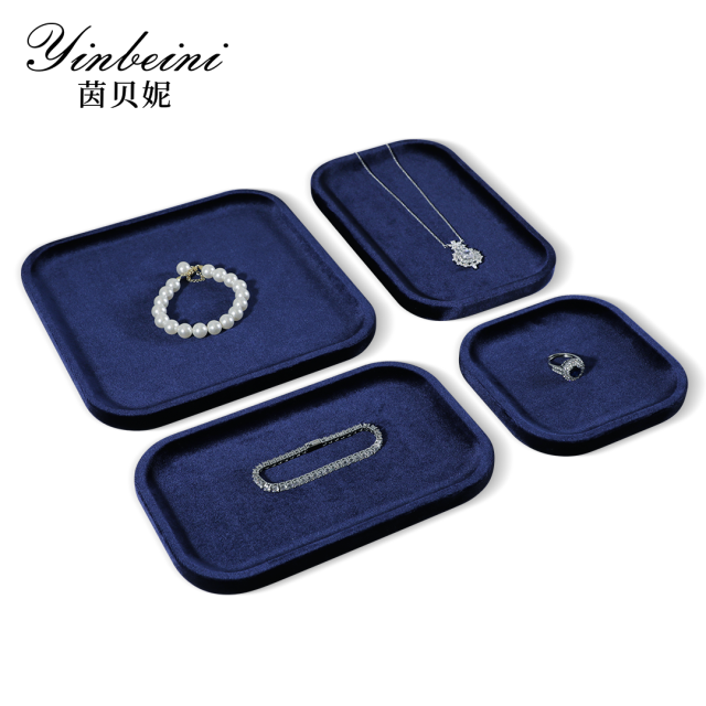 Yinbeini Specialized Bracelet Bangle Velvet Display Tray Wide Surface Design for Various Wrist Accessories Suitable for Retail Counter P072
