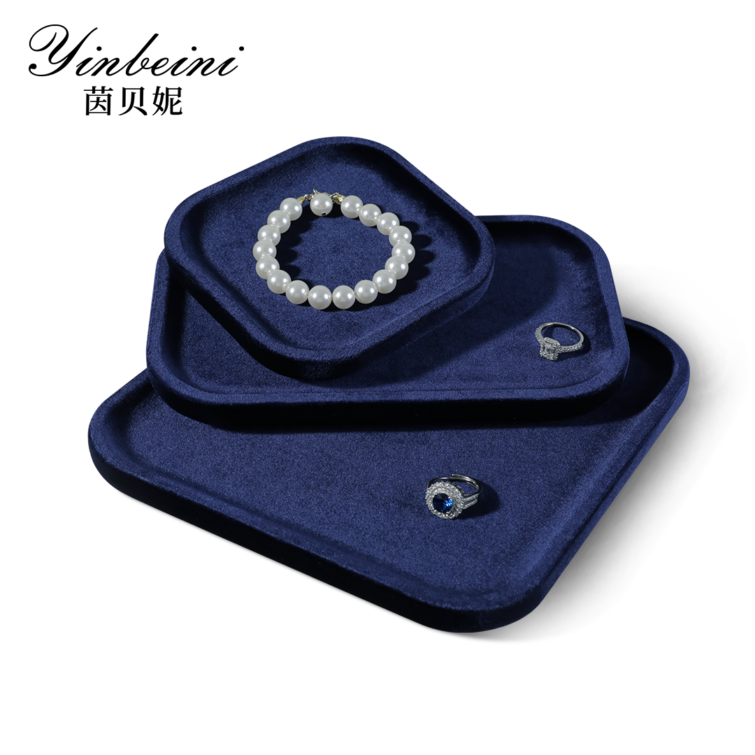 Yinbeini Specialized Bracelet Bangle Velvet Display Tray Wide Surface Design for Various Wrist Accessories Suitable for Retail Counter P072