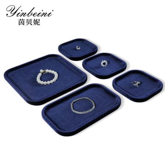 Yinbeini Specialized Bracelet Bangle Velvet Display Tray Wide Surface Design for Various Wrist Accessories Suitable for Retail Counter P072