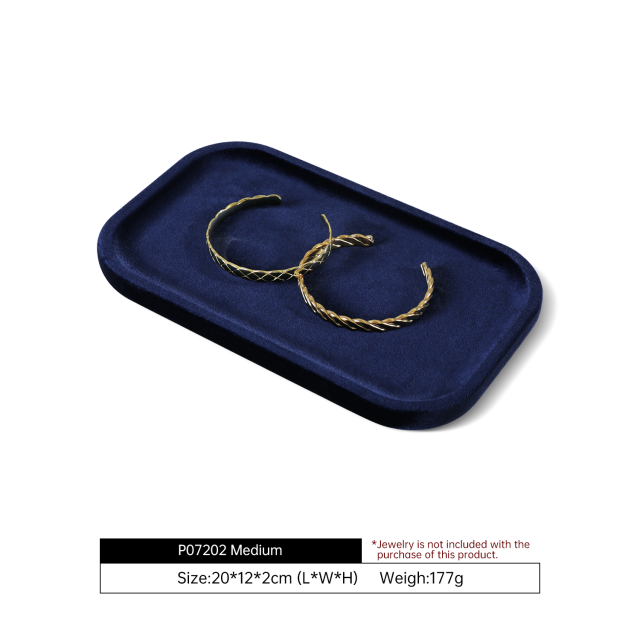 Yinbeini Multifunctional Velvet Display Tray Stable Base Design for Ring Bracelet Practical for Retail Display Family Storage P071