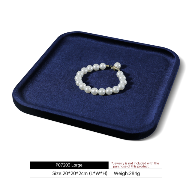 Yinbeini Portable Velvet Jewelry Display Tray for Outdoor Stall Use Convenient for Handmade Seller Market Sale and Travel Jewelry Arrangement P073