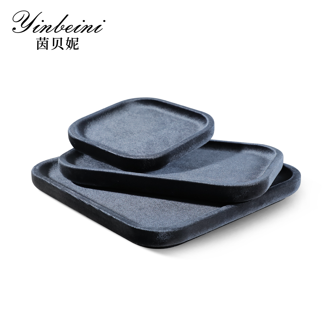 Yinbeini Portable Velvet Jewelry Display Tray for Outdoor Stall Use Convenient for Handmade Seller Market Sale and Travel Jewelry Arrangement P073
