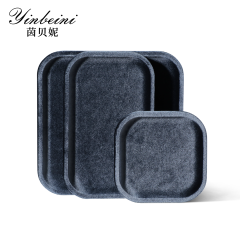 Yinbeini Portable Velvet Jewelry Display Tray for Outdoor Stall Use Convenient for Handmade Seller Market Sale and Travel Jewelry Arrangement P073
