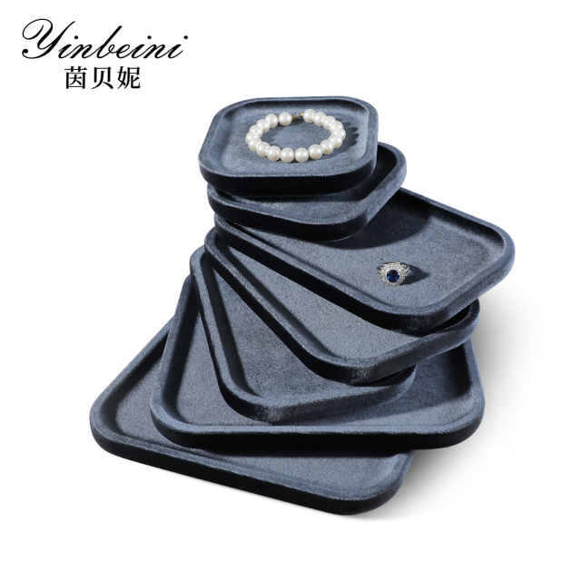 Yinbeini Portable Velvet Jewelry Display Tray for Outdoor Stall Use Convenient for Handmade Seller Market Sale and Travel Jewelry Arrangement P073