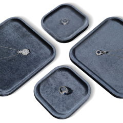 Yinbeini Portable Velvet Jewelry Display Tray for Outdoor Stall Use Convenient for Handmade Seller Market Sale and Travel Jewelry Arrangement P073