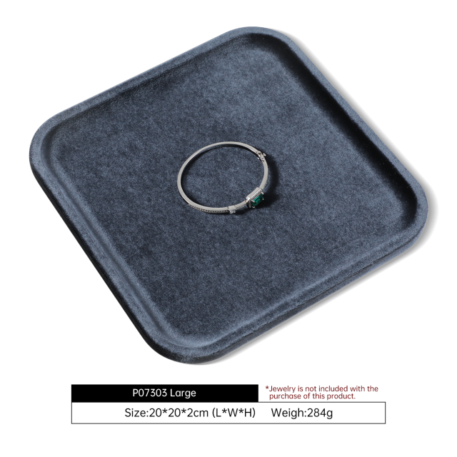 Yinbeini Multifunctional Velvet Display Tray Stable Base Design for Ring Bracelet Practical for Retail Display Family Storage P071