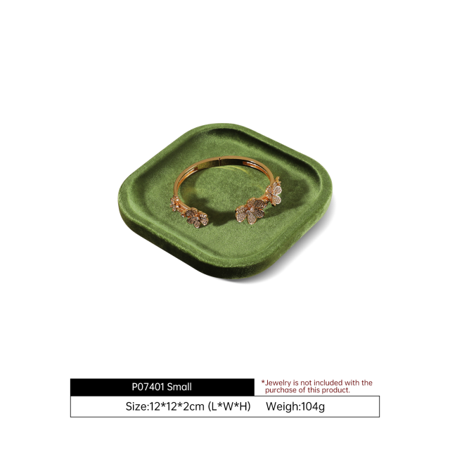 Yinbeini Portable Velvet Jewelry Display Tray for Outdoor Stall Use Convenient for Handmade Seller Market Sale and Travel Jewelry Arrangement P073