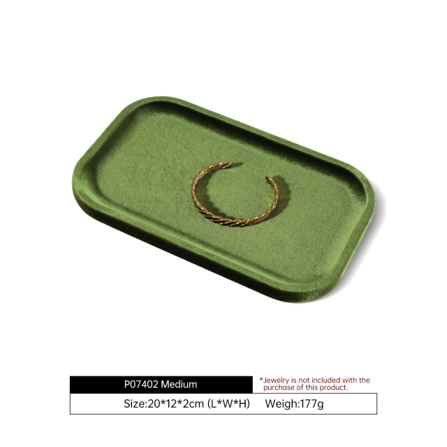 Yinbeini Multifunctional Velvet Display Tray Stable Base Design for Ring Bracelet Practical for Retail Display Family Storage P071