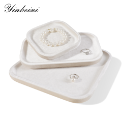 Yinbeini Thickened Velvet Jewelry Tray Wear Resistant Fade Resistant Long Term Use Protect High Value Jewelry Meet High frequency Display P075