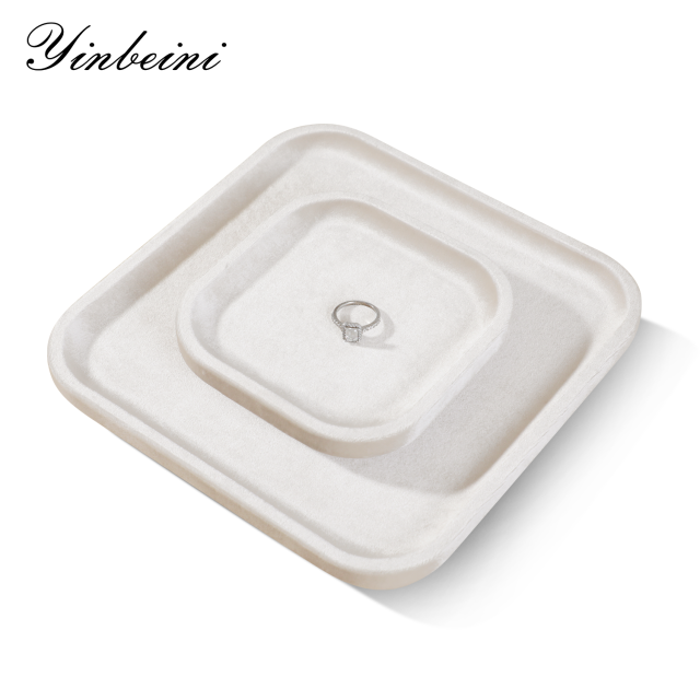 Yinbeini Thickened Velvet Jewelry Tray Wear Resistant Fade Resistant Long Term Use Protect High Value Jewelry Meet High frequency Display P075