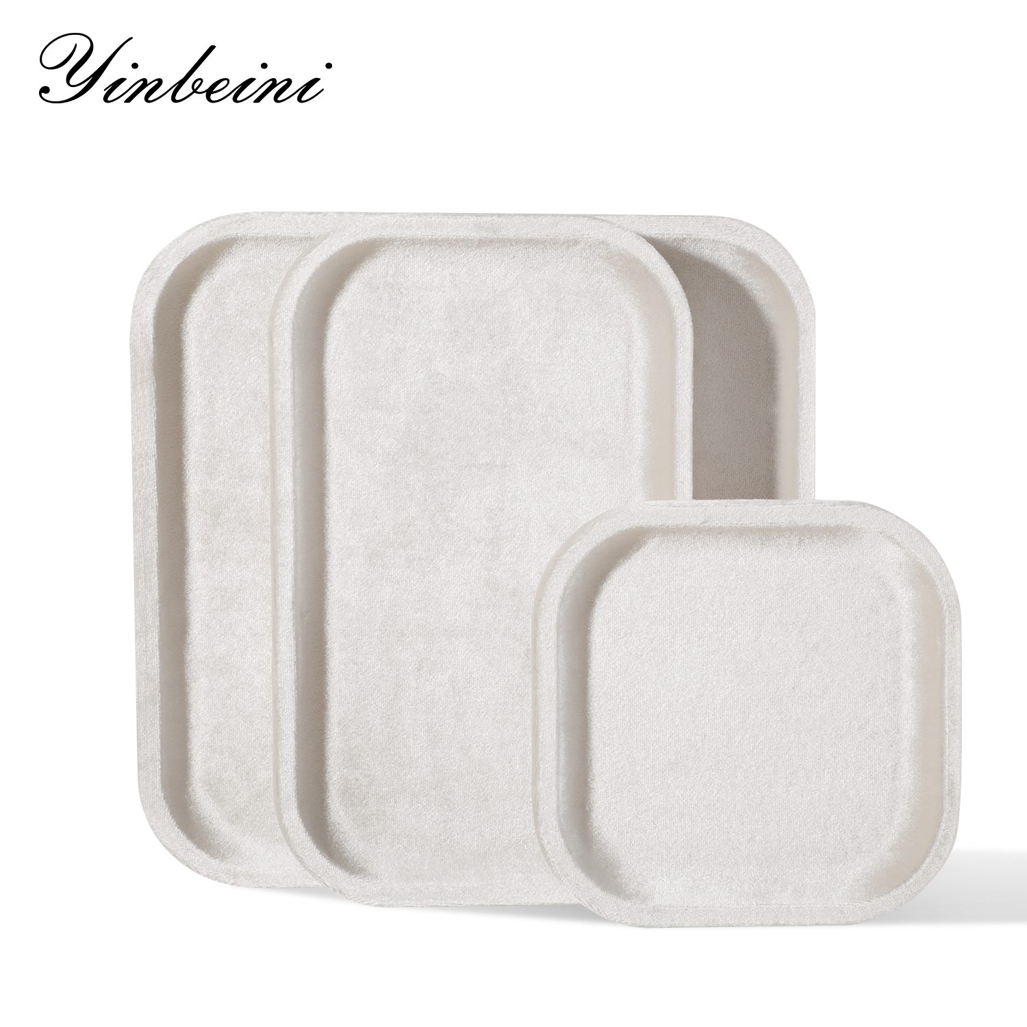 Yinbeini Thickened Velvet Jewelry Tray Wear Resistant Fade Resistant Long Term Use Protect High Value Jewelry Meet High frequency Display P075