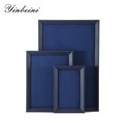 Yinbeini Midnight Blue Velvet Jewelry Counter Tray Smooth Leather Protection for Fine Jewelry Suitable for Jewelry Store Display P077