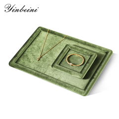 Yinbeini Classic Timeless Velvet Jewelry Tray Suitable for All Jewelry Styles and Home Decor Never Goes Out of Style P082