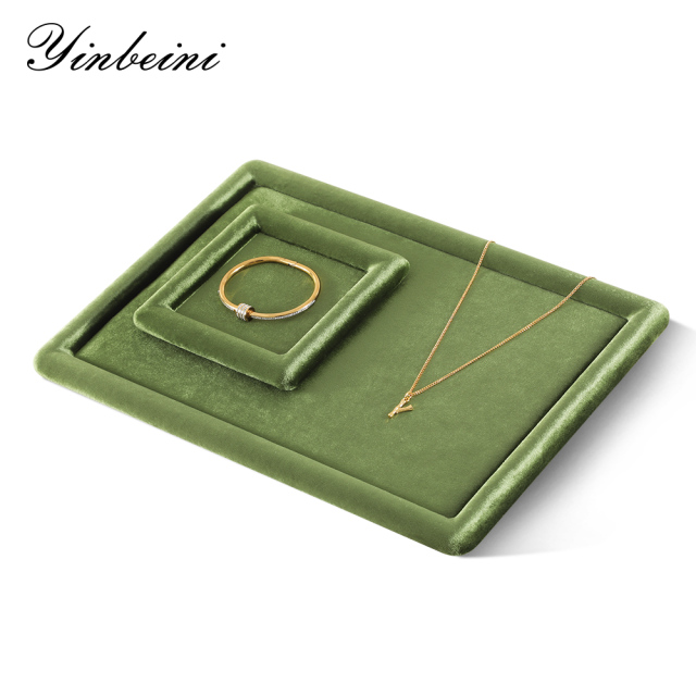Yinbeini Classic Timeless Velvet Jewelry Tray Suitable for All Jewelry Styles and Home Decor Never Goes Out of Style P082