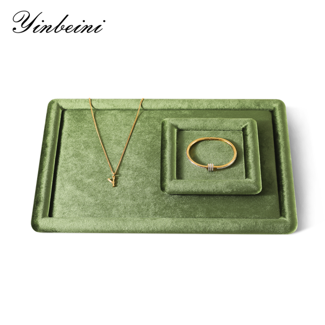Yinbeini Classic Timeless Velvet Jewelry Tray Suitable for All Jewelry Styles and Home Decor Never Goes Out of Style P082