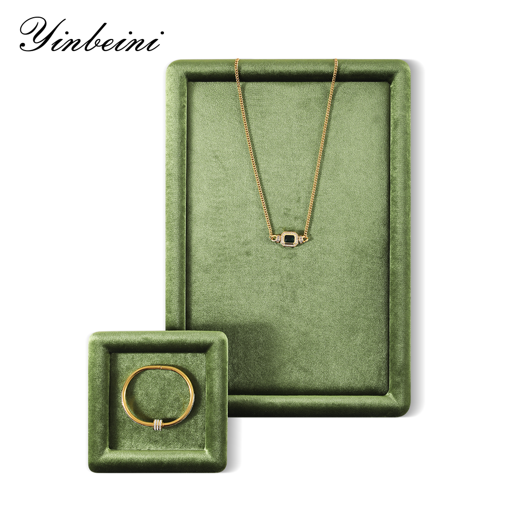 Yinbeini Classic Timeless Velvet Jewelry Tray Suitable for All Jewelry Styles and Home Decor Never Goes Out of Style P082