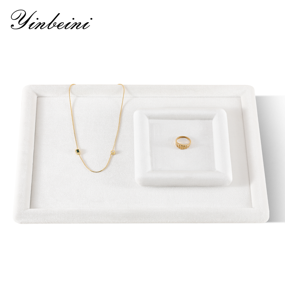 Yinbeini Premium Velvet Jewelry Display Tray for High End Jewelry Ideal for Luxury Boutiques Jewelry Shows and Wedding Exhibitions P083