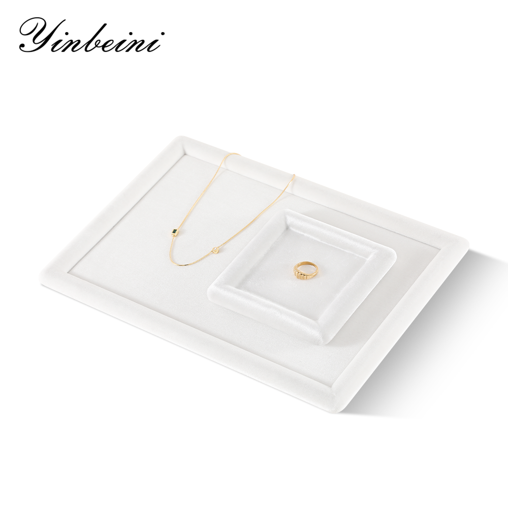 Yinbeini Premium Velvet Jewelry Display Tray for High End Jewelry Ideal for Luxury Boutiques Jewelry Shows and Wedding Exhibitions P083