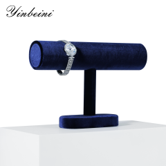 Yinbeini Velvet Shop Window Showcase Props T-shape Jewelry Display Stand Bangle Bracelet Watch Display Stand Memorial day gift box TB001
