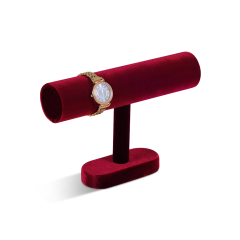 Yinbeini Velvet T-shape Jewelry Display Stand Bangle Bracelet Watch Display Stand Shop Window Showcase Props Memorial day gift box TB001