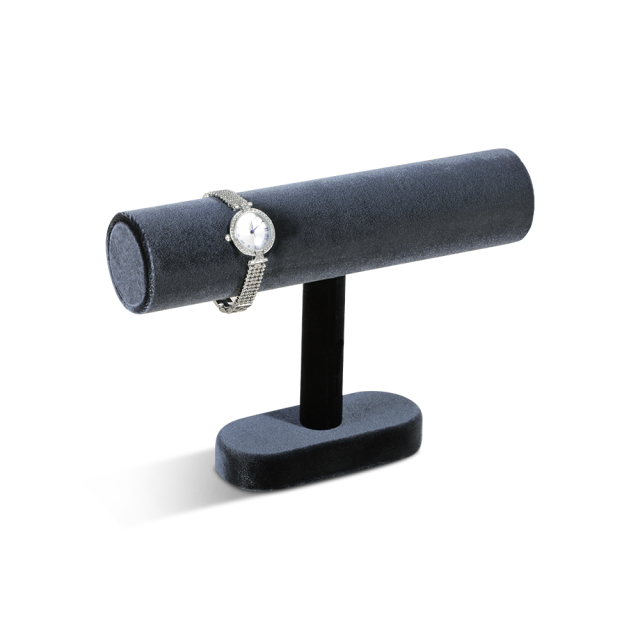 Yinbeini Velvet Shop Window Showcase Props Bangle Bracelet Watch Display Stand T-shape Jewelry Display Stand Memorial day gift box TB001