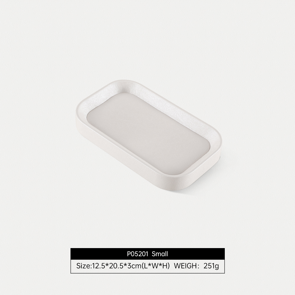 Yinbeini Gray Microfiber Leather Jewelry Display Tray for Jewelry Trade Shows and Conventions Reusable and Durable Design P053
