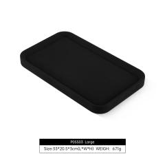 Yinbeini Gray Microfiber Leather Jewelry Display Tray for Jewelry Trade Shows and Conventions Reusable and Durable Design P053