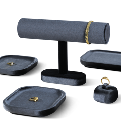 Yinbeini Bangle Bracelet Watch Display Stand Velvet Jewelry Display Stand Shop Window Showcase Props T-shape Memorial day gift box TB001