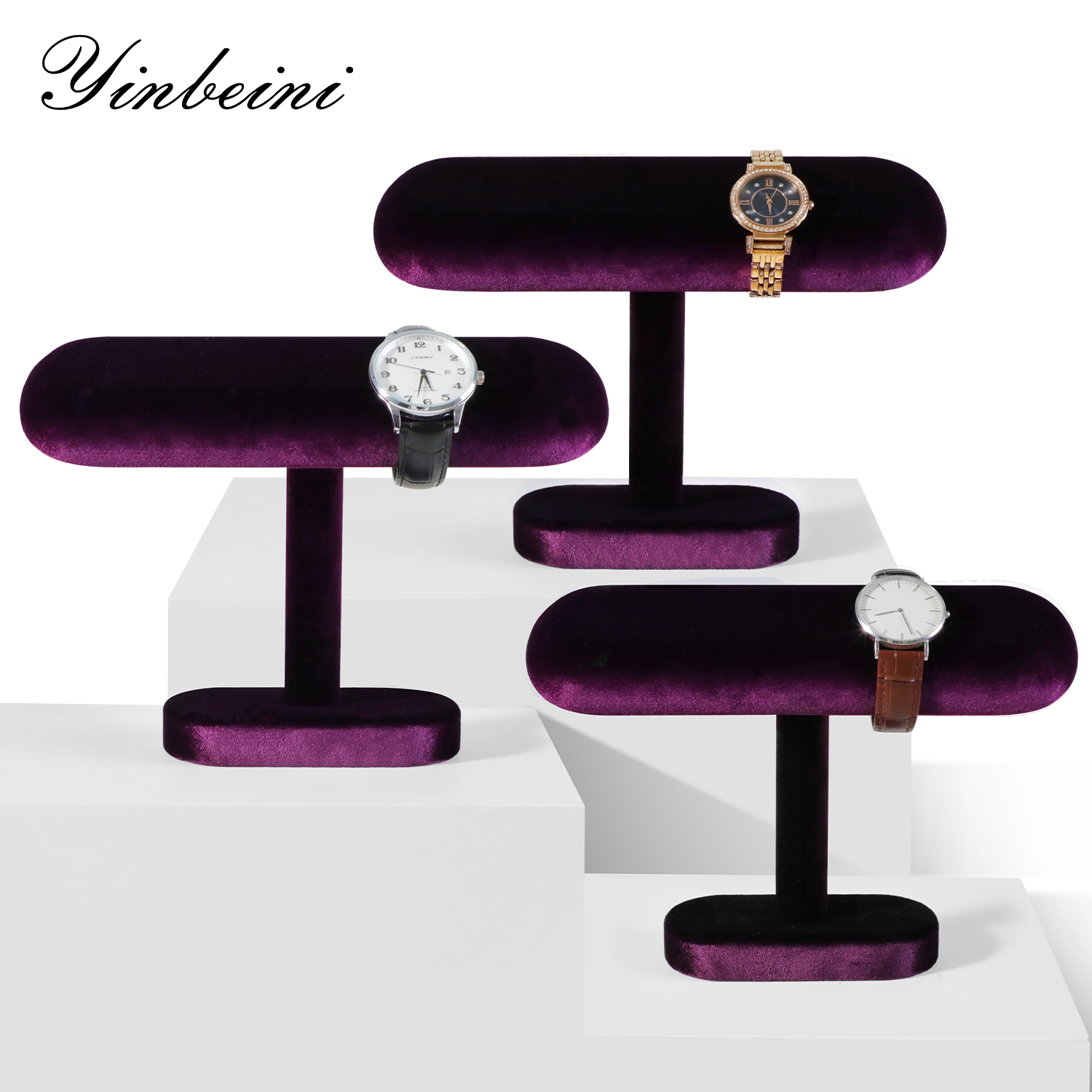 Yinbeini Velvet Jewelry  Storage Rack Watch Storage Stand Watch Display Stand  jeweler counter jewelry counter TB002