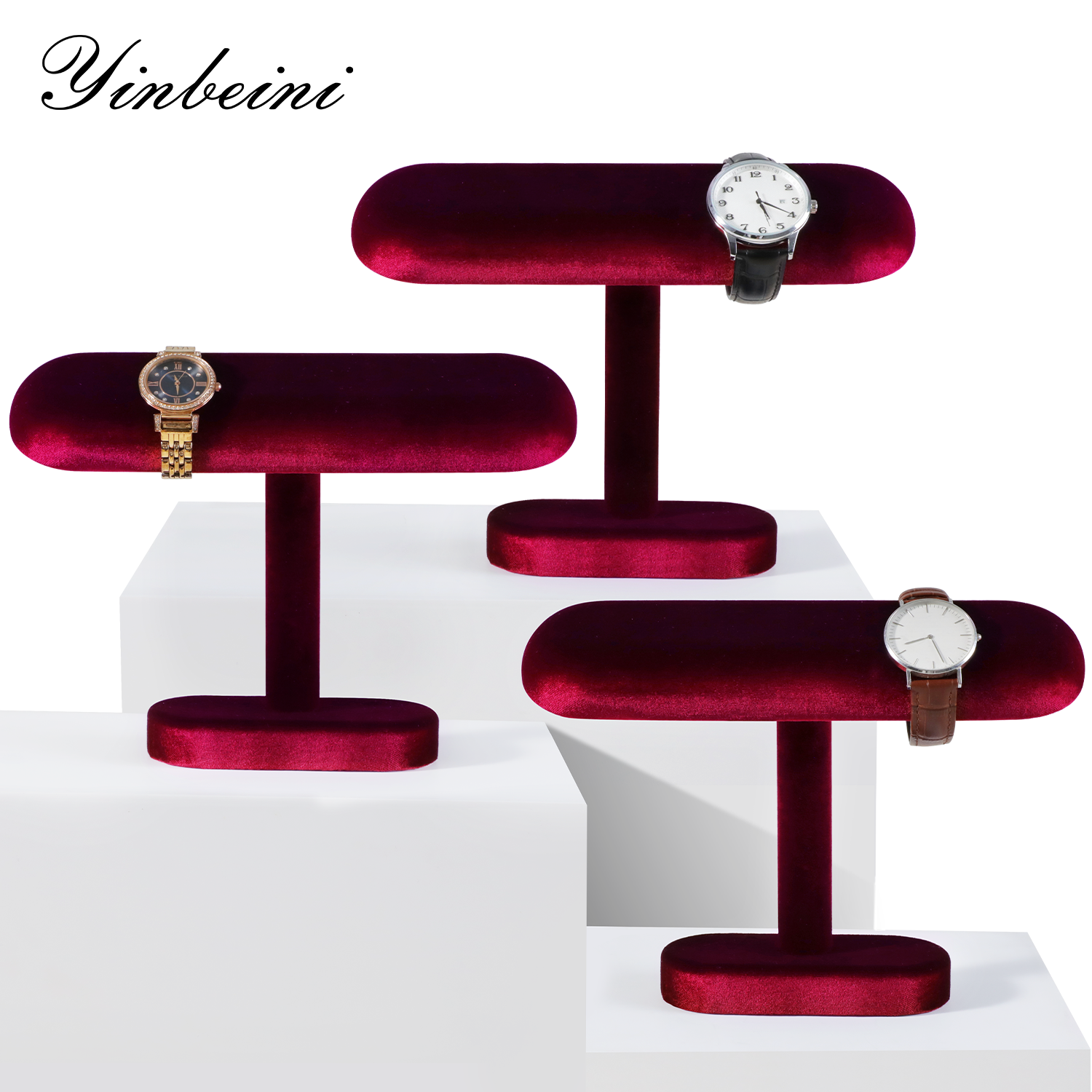Yinbeini Velvet Jewelry  Storage Rack Watch Storage Stand Watch Display Stand  jeweler counter jewelry counter TB002