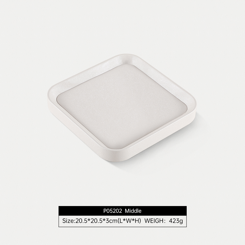 Yinbeini Casual Everyday Leather Jewelry Display Tray Compact Size for Daily Wear Rings Earrings and Necklaces Perfect for Dorm Rooms P054