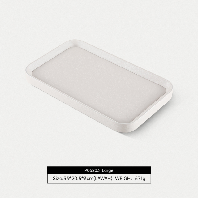 Yinbeini Casual Everyday Leather Jewelry Display Tray Compact Size for Daily Wear Rings Earrings and Necklaces Perfect for Dorm Rooms P054