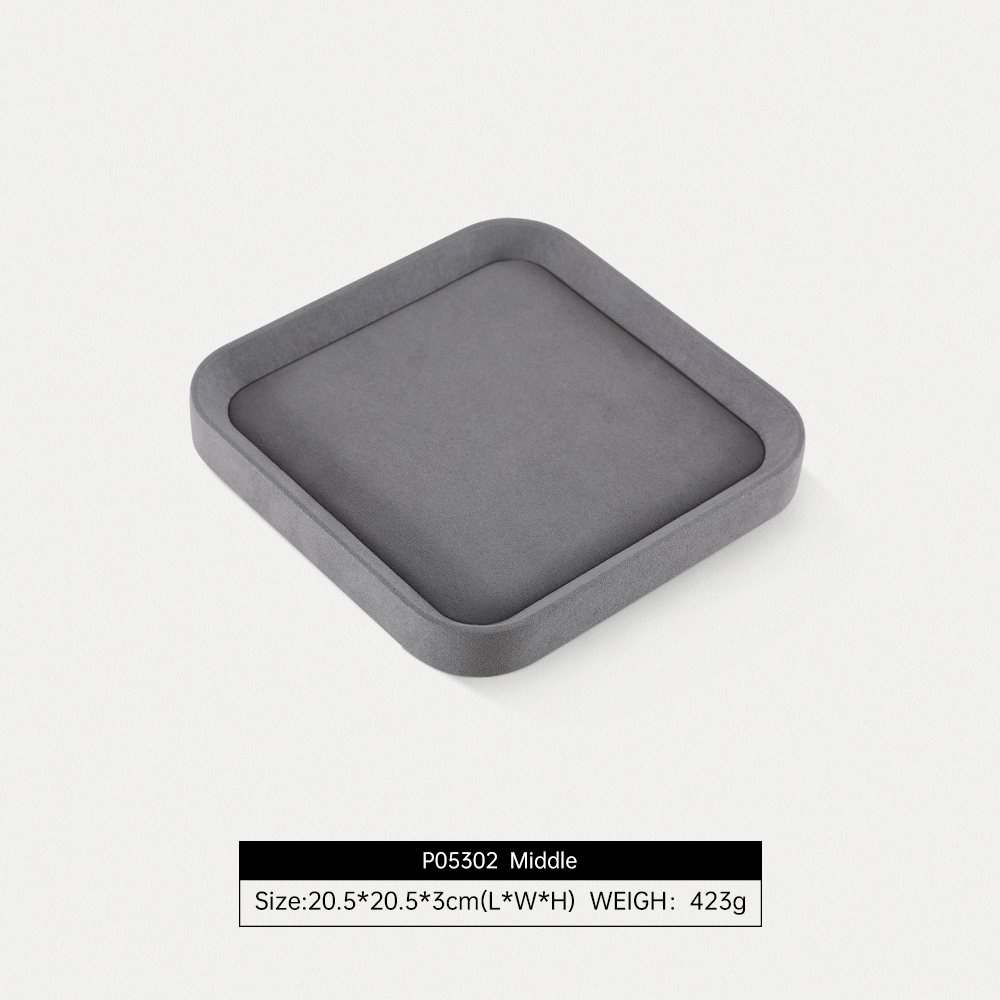 Yinbeini Casual Everyday Leather Jewelry Display Tray Compact Size for Daily Wear Rings Earrings and Necklaces Perfect for Dorm Rooms P054