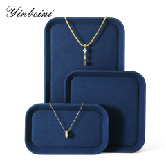 Yinbeini Casual Everyday Leather Jewelry Display Tray Compact Size for Daily Wear Rings Earrings and Necklaces Perfect for Dorm Rooms P054