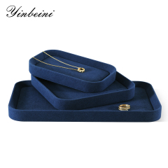 Yinbeini Casual Everyday Leather Jewelry Display Tray Compact Size for Daily Wear Rings Earrings and Necklaces Perfect for Dorm Rooms P054