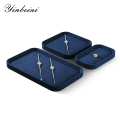 Yinbeini Casual Everyday Leather Jewelry Display Tray Compact Size for Daily Wear Rings Earrings and Necklaces Perfect for Dorm Rooms P054