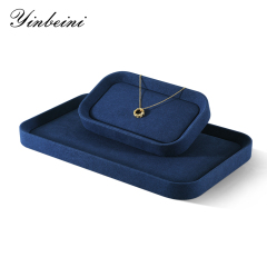Yinbeini Casual Everyday Leather Jewelry Display Tray Compact Size for Daily Wear Rings Earrings and Necklaces Perfect for Dorm Rooms P054