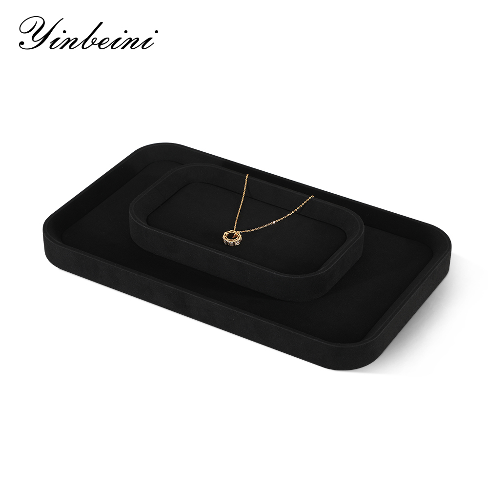 Yinbeini All Purpose Jewelry Display Tray for Home Retail Photography and Gifting Durable PU Leather Construction P055