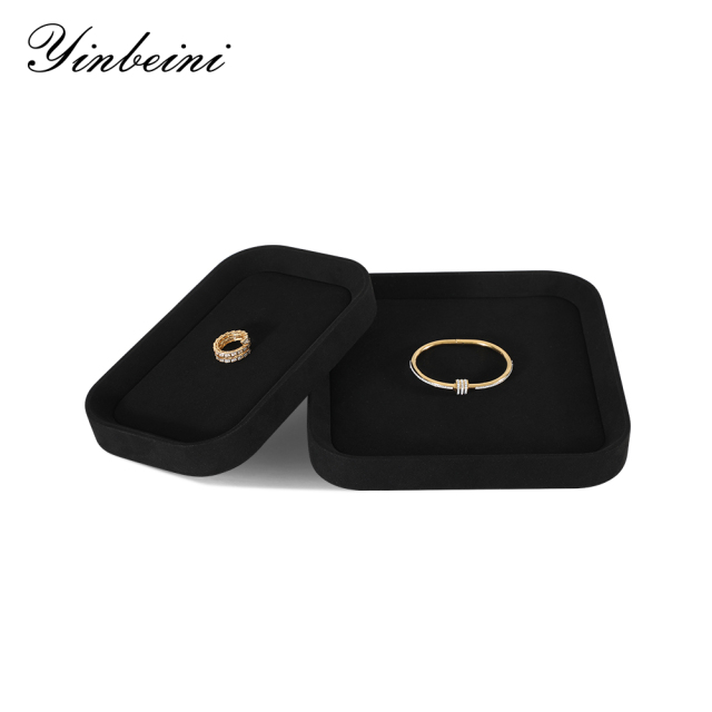 Yinbeini All Purpose Jewelry Display Tray for Home Retail Photography and Gifting Durable PU Leather Construction P055